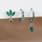 3PCS Horse Eye Zircon Stud Earrings